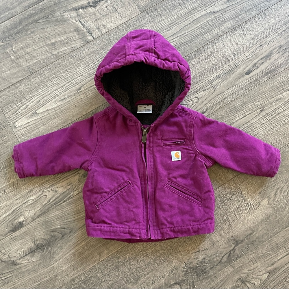 Carhartt Girls' Canvas Sherpa Lined Jacket Coat
